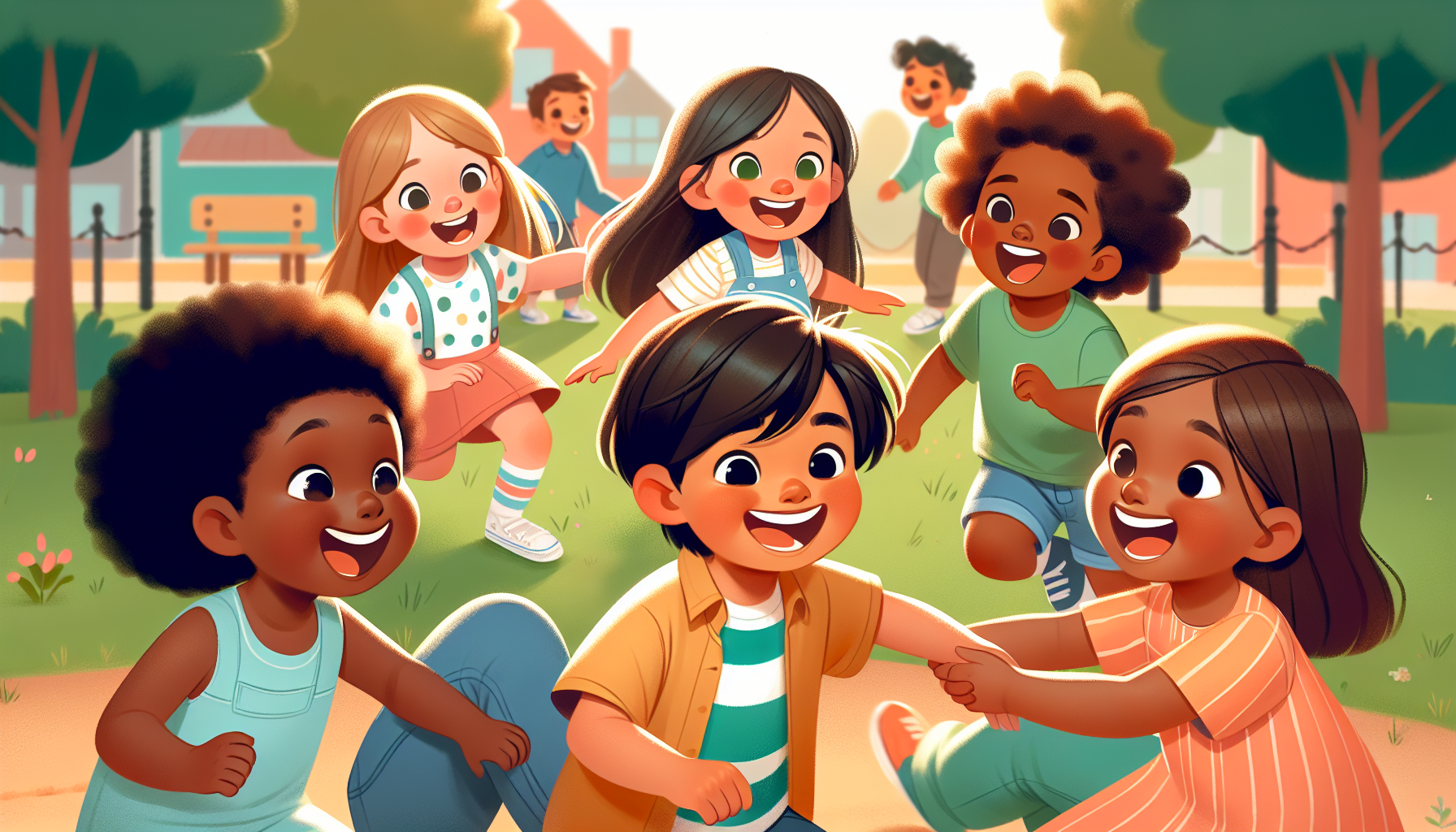 Kids making friends