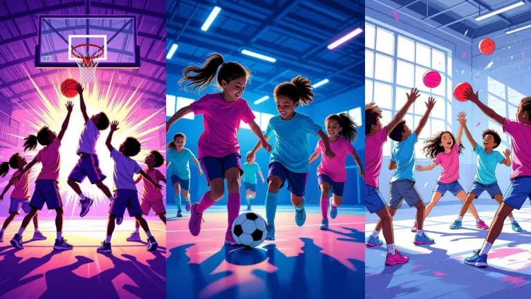 Kids playing different sports
